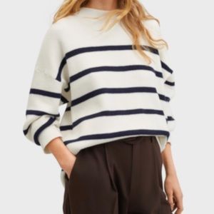 Oversized navy striped sweater